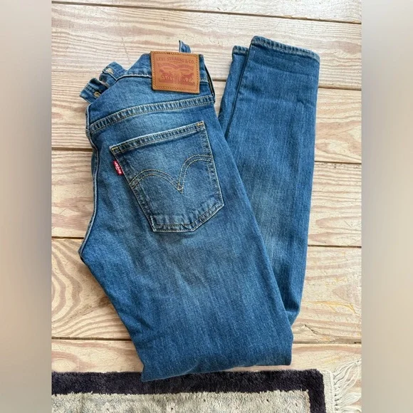 Levi’s Blue Denim Overalls with Distressed Knees size xxs - Picture 4 of 4